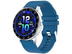 Reloj inteligente con monitor de frecuencia cardíaca y presión arterial, resistente al agua, podómetro y cronómetro Yizhood (azul)
