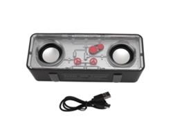 Altavoz Bluetooth de 10 W, sonido potente, graves profundos, altavoz portátil con luz LED de colores para fiestas familiares Chennnls