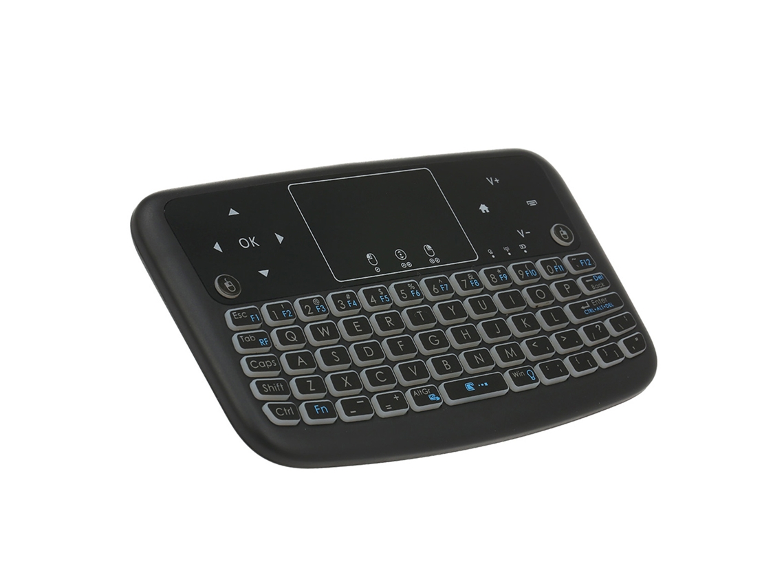 Mini Teclado Inalámbrico 2.4g Con Panel Táctil Retroiluminado Y Ratón Aéreo Para Smart Tv, Android Tv Box, Pc, Ps3