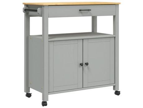 Carrito De Cocina VIDAXL Gris Madera (84x40x90 cm)