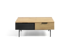 Mesa De Centro Madera Bradley MOMMA HOME (Negro - Melamina -110x60x43 cm)