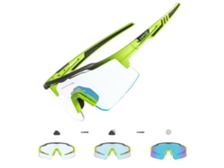 Gafas de ciclismo fotocromáticas con lentes fotocromáticas y protección UV400 MDUG (modelo 4 verde)