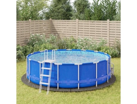 Tapiz de suelo piscina geotextil de poliéster gris claro 458cm VIDAXL