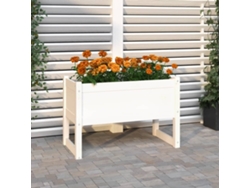 Macetero/Jardinera 78X40X52 cm Pino Macizo Blanco