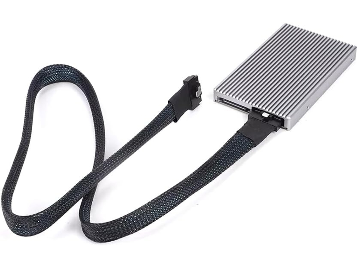 Cable Mcio A 2m. Cable A-b Para Tarjeta Adaptadora Nvme 2280, 75 Cm Para Placa Base, Gpu De Gráficos Externos