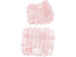 Mascarilla Ocular De Cuarzo Natural, Parches Calmantes De Cuarzo Rosa Para Compresas Frías Para Ojos Cansados.
