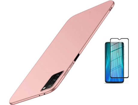 Kit Carcasa y Protector Xiaomi Redmi 9T Full Cover Turtleshell Rosa