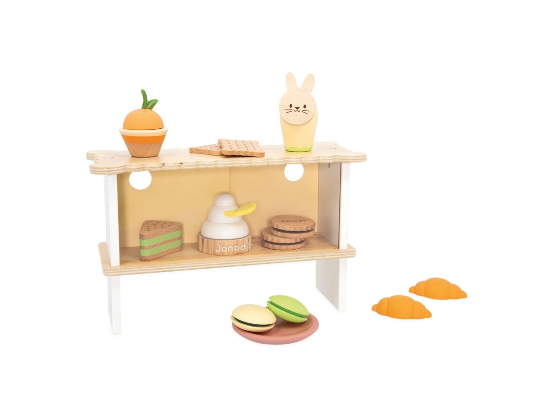 Juego de juguetes de madera de panadería y confitería Janod.