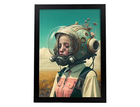 NACNIC Poster Pensativo En Estilo Surrealismo Cinematográfico Ilustraciones Y Grabados De Historieta Abstracta Y Artística A3 Marcos Negros