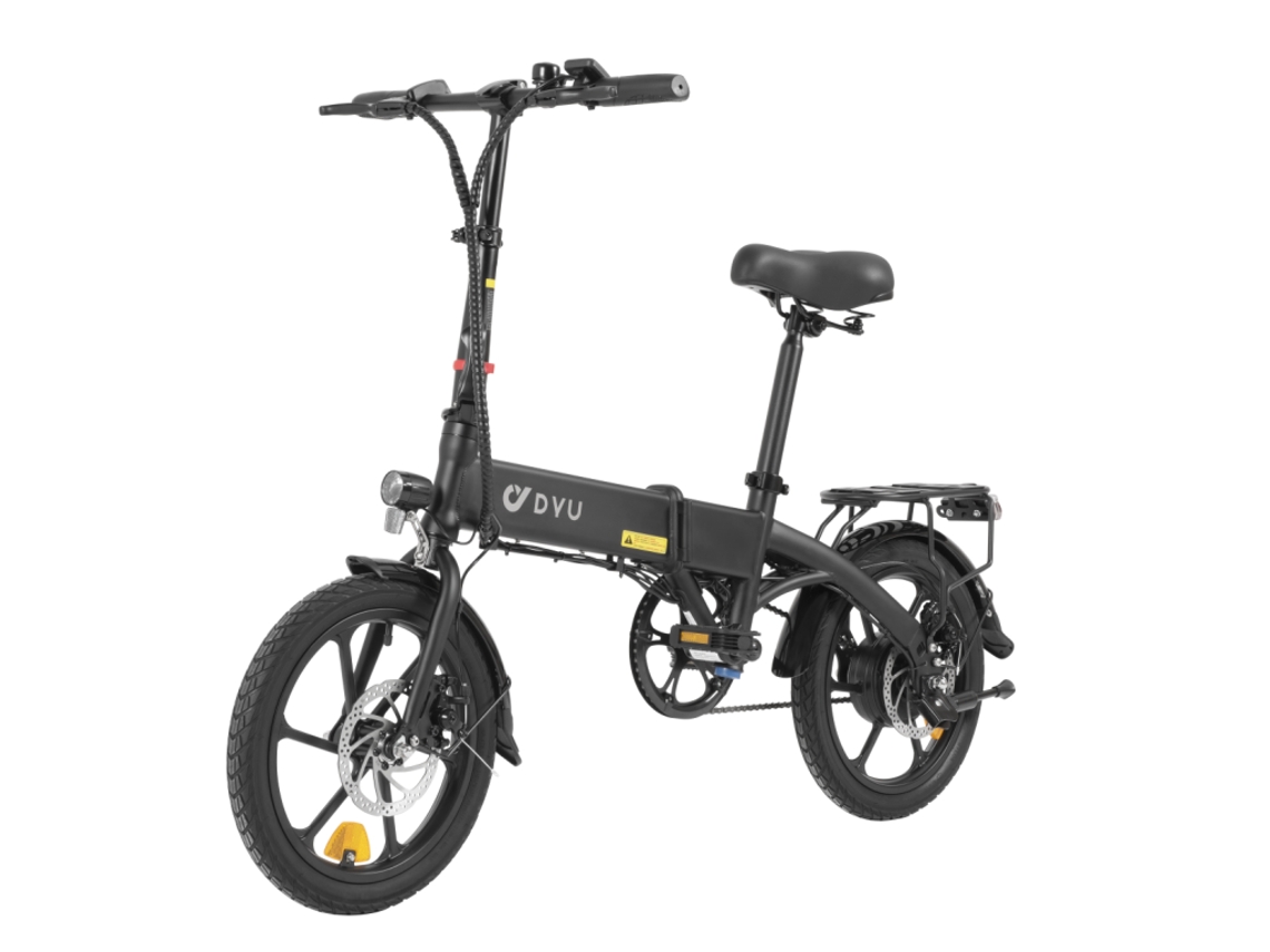 Bicicleta Eléctrica Plegable Ultracompacta Dyu A1f Pro Para Adultos: 45 Km De Autonomía, 21,2 Kg De Peso - 250 W, Batería Extraíble