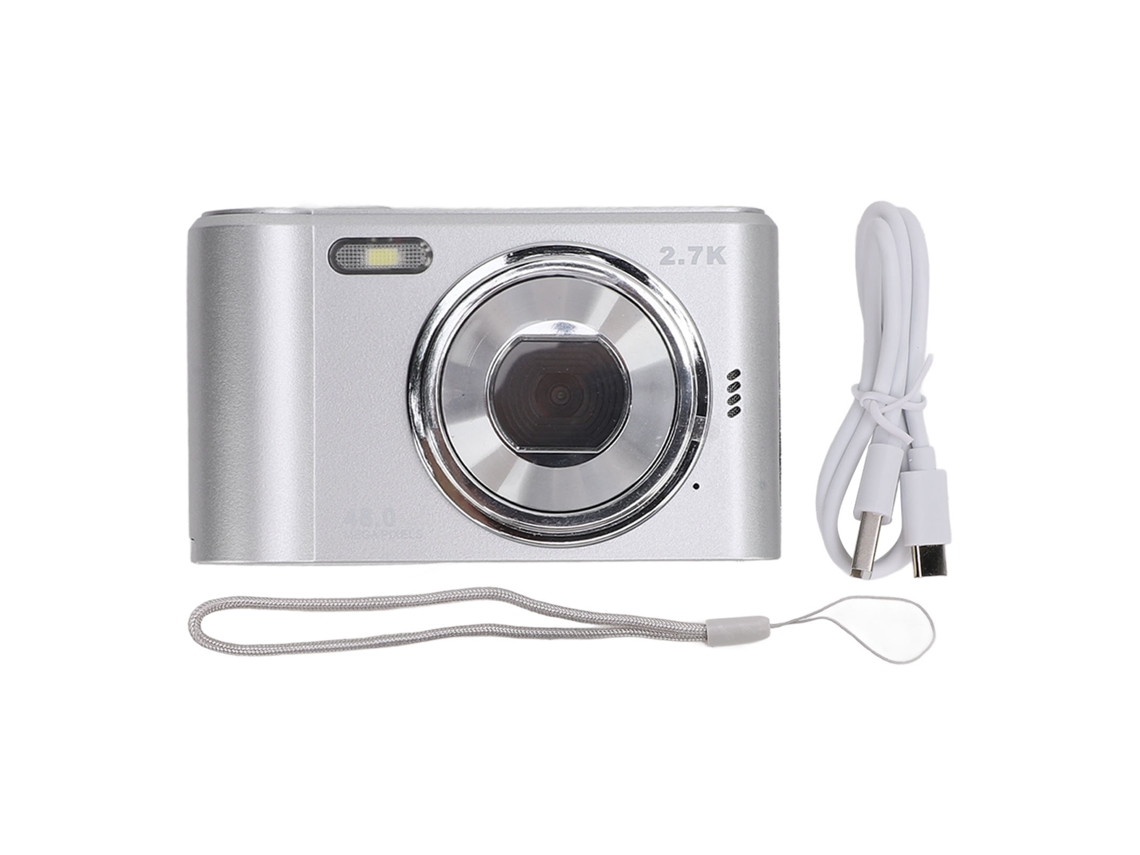Cámara digital de 48 MP con grabación HD 2.7K, zoom digital 8x y enfoque automático, videocámara digital