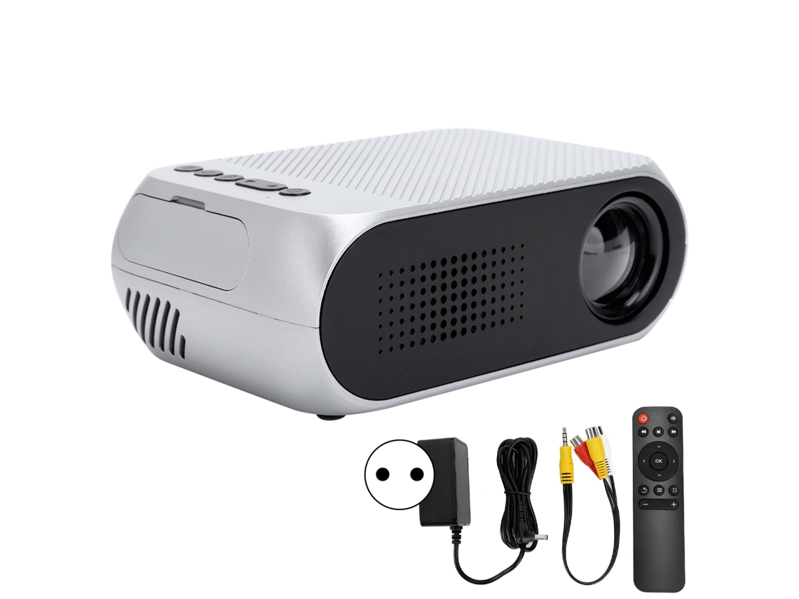 Miniproyector Led Multifuncional Portátil 1080p Para Cine En Casa - Plateado