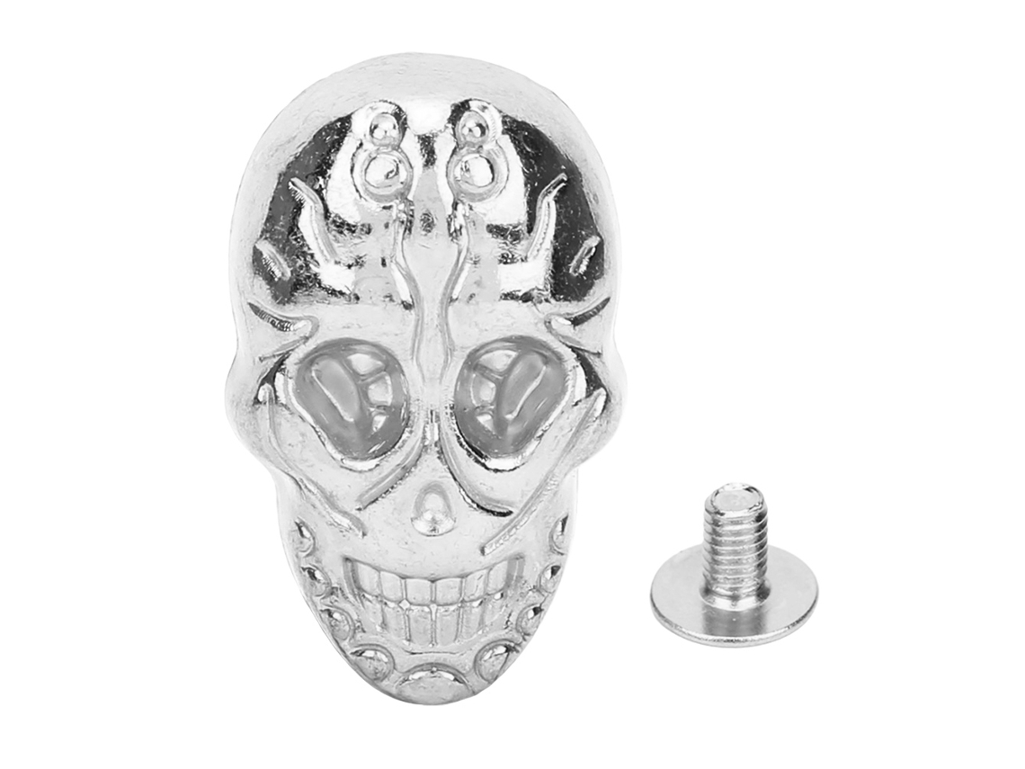 20 Remaches Plateados Con Forma De Cabeza De Fantasma, Accesorios De Bricolaje Para Zapatos, Bolsos Y Cuero, 15,66 X 25,24 Mm
