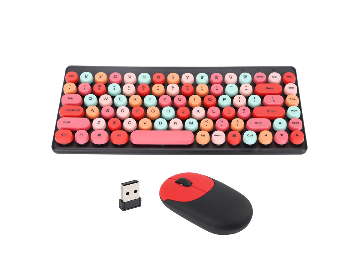 Combo de teclado y ratón inalámbricos de 2,4 GHz para PC
