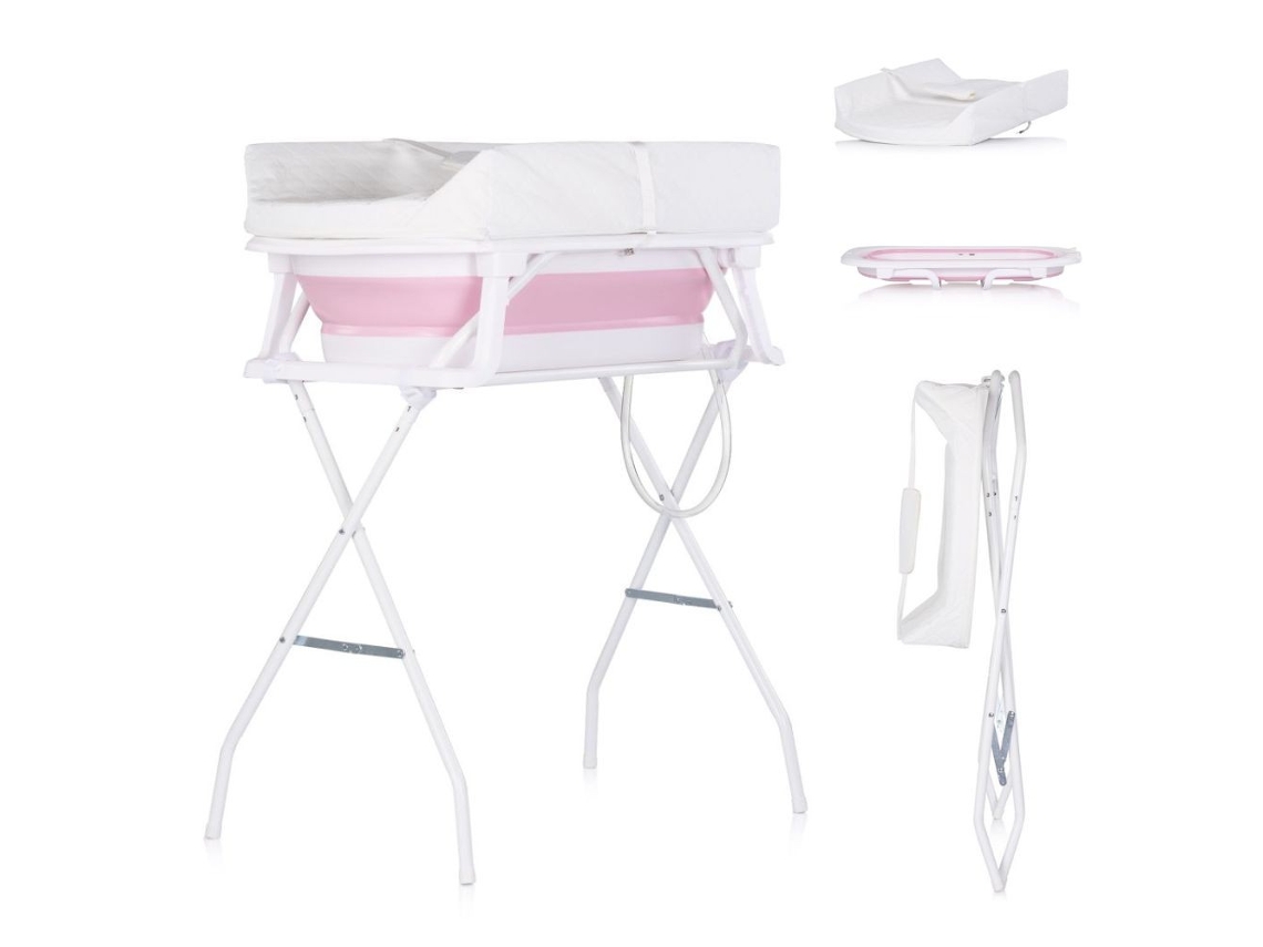 Bañera Con Soporte Y Cambiador Sonata De Chipolino - Pink