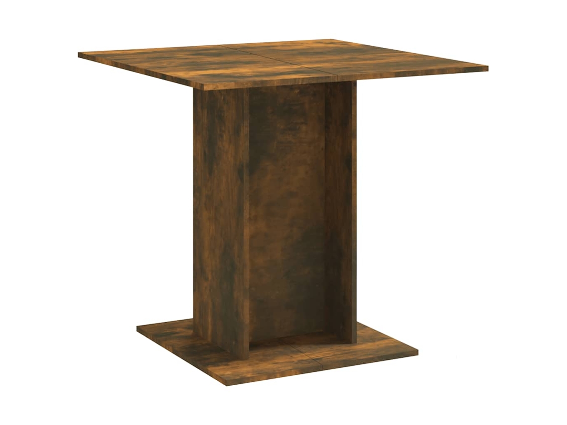 Maison Exclusive - Mesa De Comedor Madera Contrachapada Roble Ahumado 80x80x75 Cm