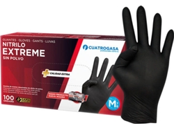 Guantes de Nitrilo CUATROGASA Extreme (Negro - Talla: XL)