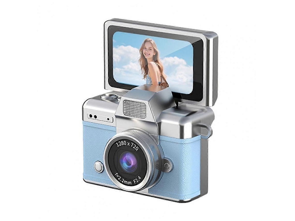 Minicámara digital con pantalla articulada del tamaño de un pulgar, minicámara retro para llavero. TAISHENGDA