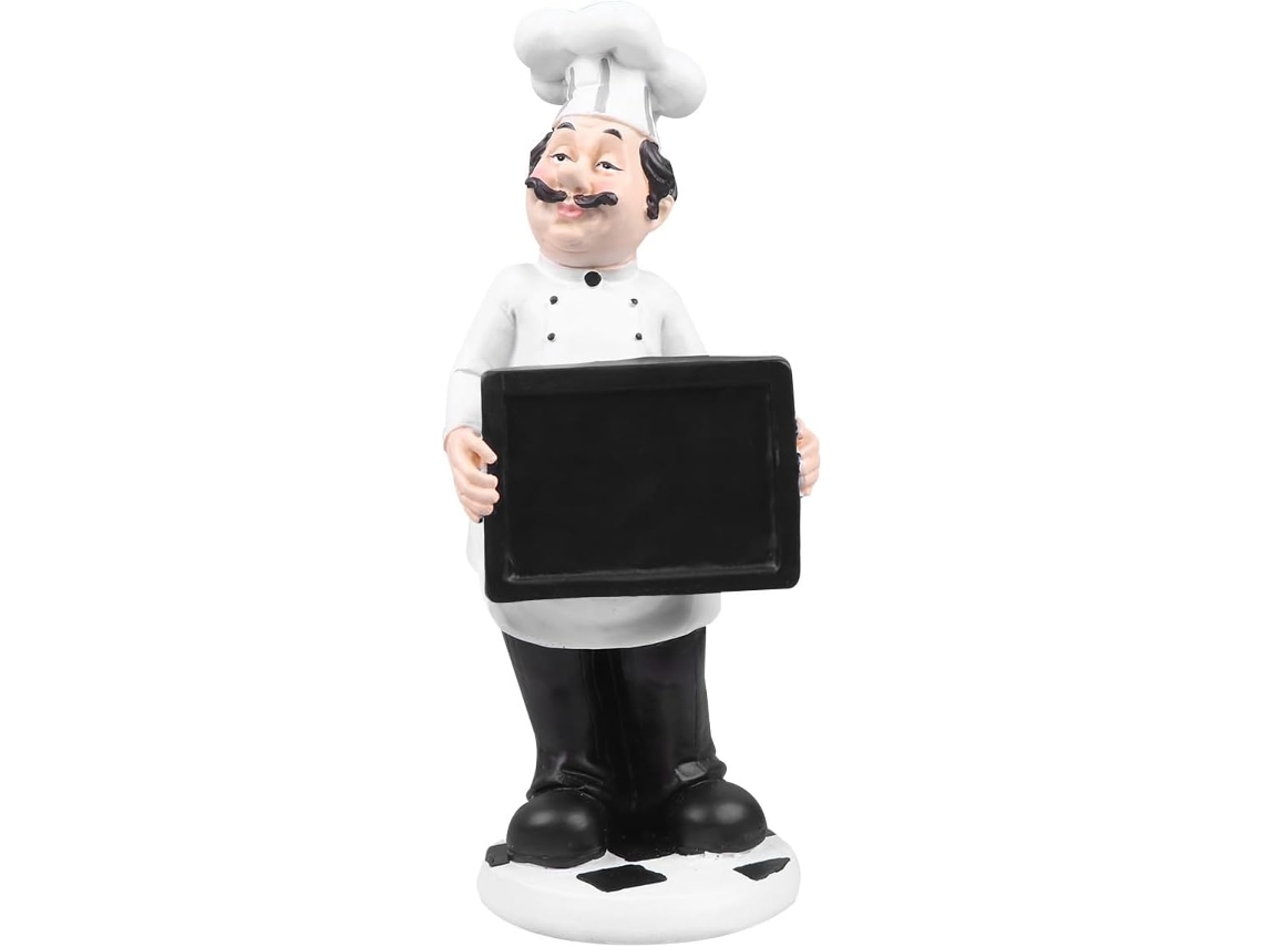 Adorno Resina Blanca Estilo Europeo Decoración Bistrós Panaderías Elegante Escultura Cocinero Interiores Chef