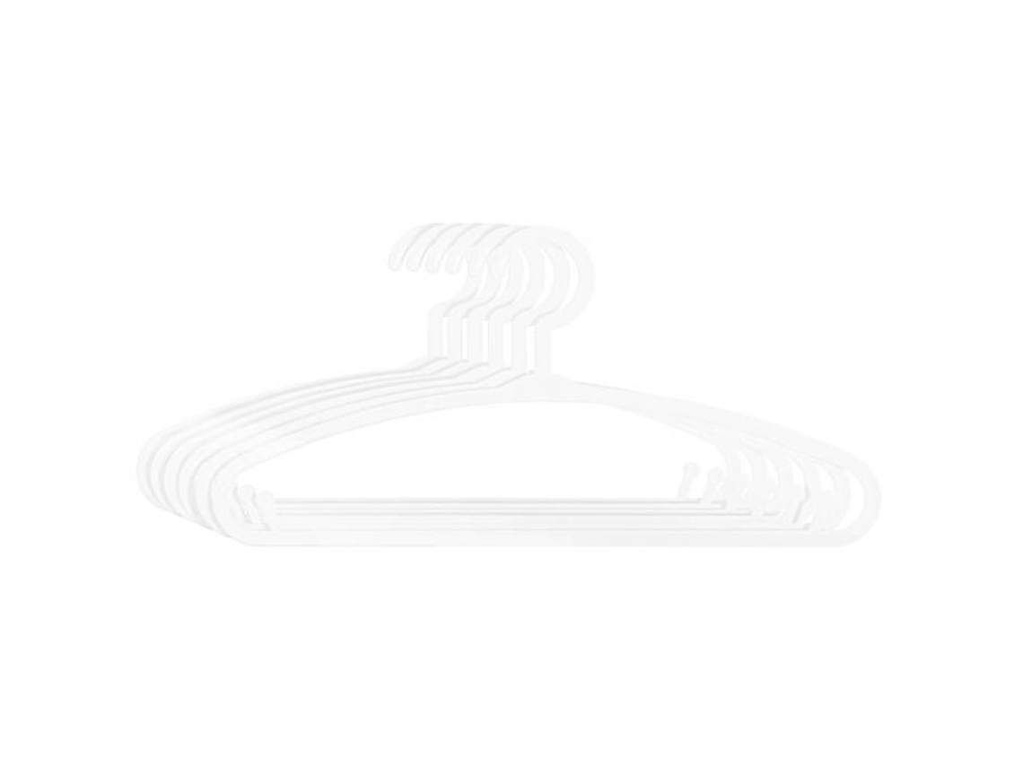 Atmosphera For Kids - Juego de 6 perchas infantiles de plástico blanco de 28 cm de ancho