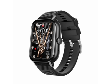 Smartwatch, pantalla curva de 2,02 pulgadas, 30 días en espera, 100 modos deportivos, Negro CHRONUS