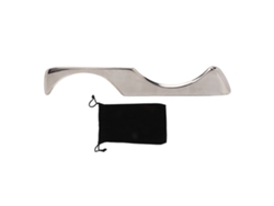 Herramienta de masaje Gua Sha de acero inoxidable en forma de S.