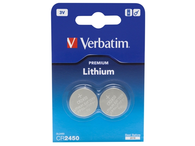 Pilas no Recargables VERBATIM CR2450 3V (2 unidades)