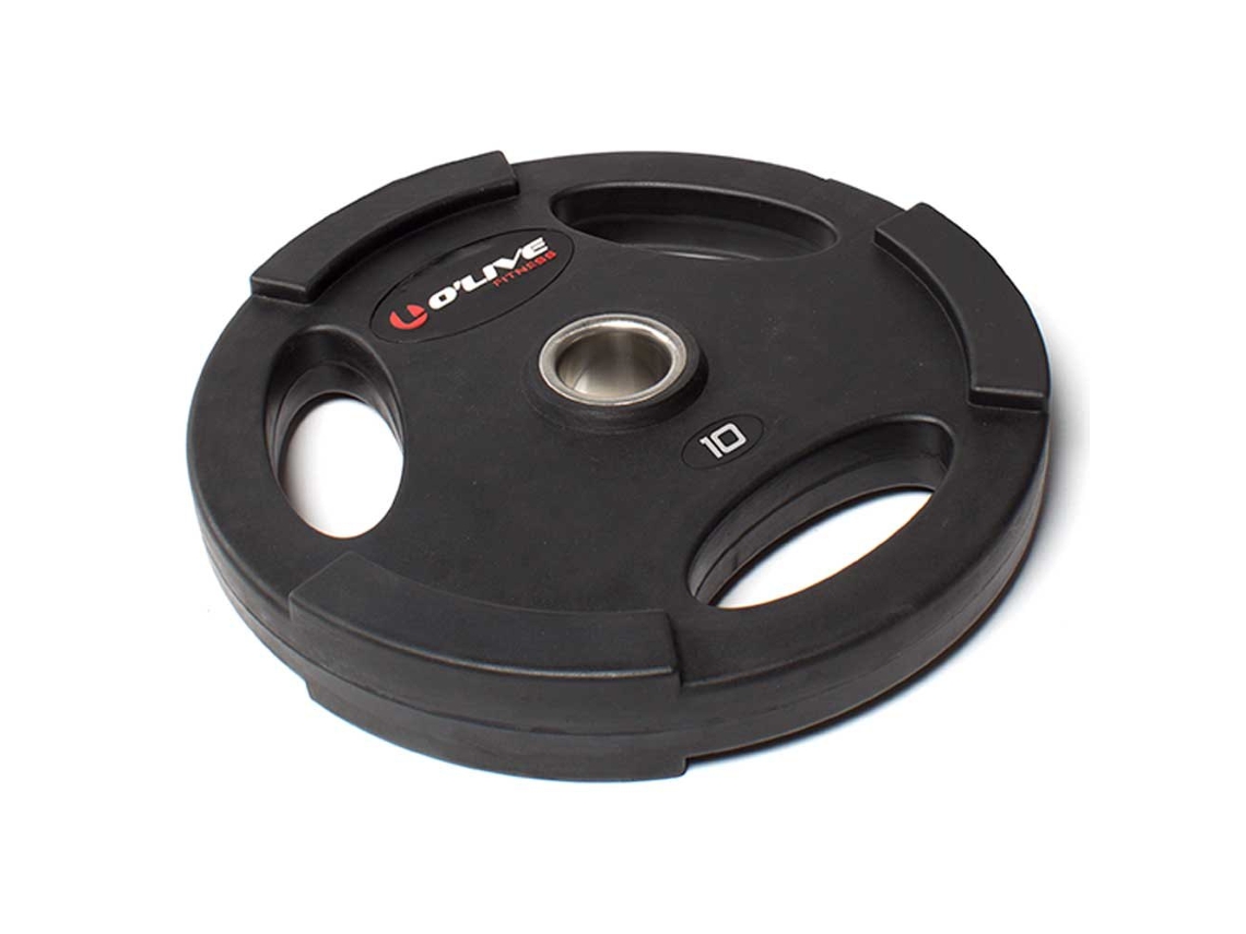 Placa de Peso de Borracha Olympique 10 kg Prateado 10 kgolive