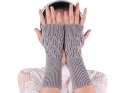 Guantes De Punto Cálidos Para Mujer Con Medio Dedo Y Manos Y Brazos Sin Dedos. Oca