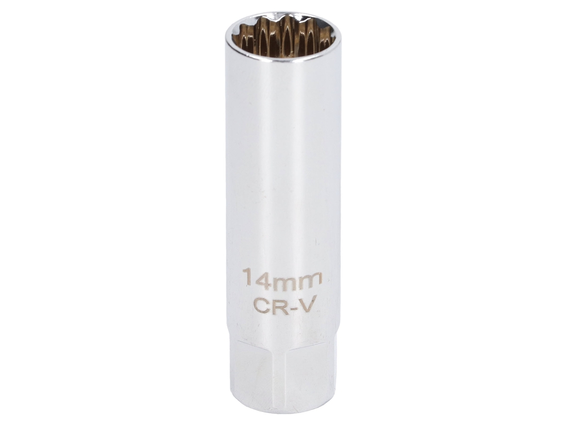 Llave De Vaso Magnética Universal Para Bujías De Encendido, 12 Puntas, 14 Mm (3/8 Pulg.), Acero Cromo-vanadio.