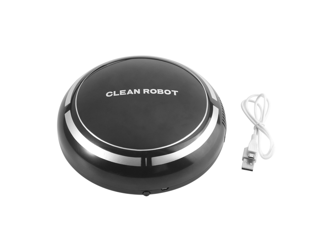 VYLARA Aspirador robot automático inteligente para el hogar, recargable por USB, negro