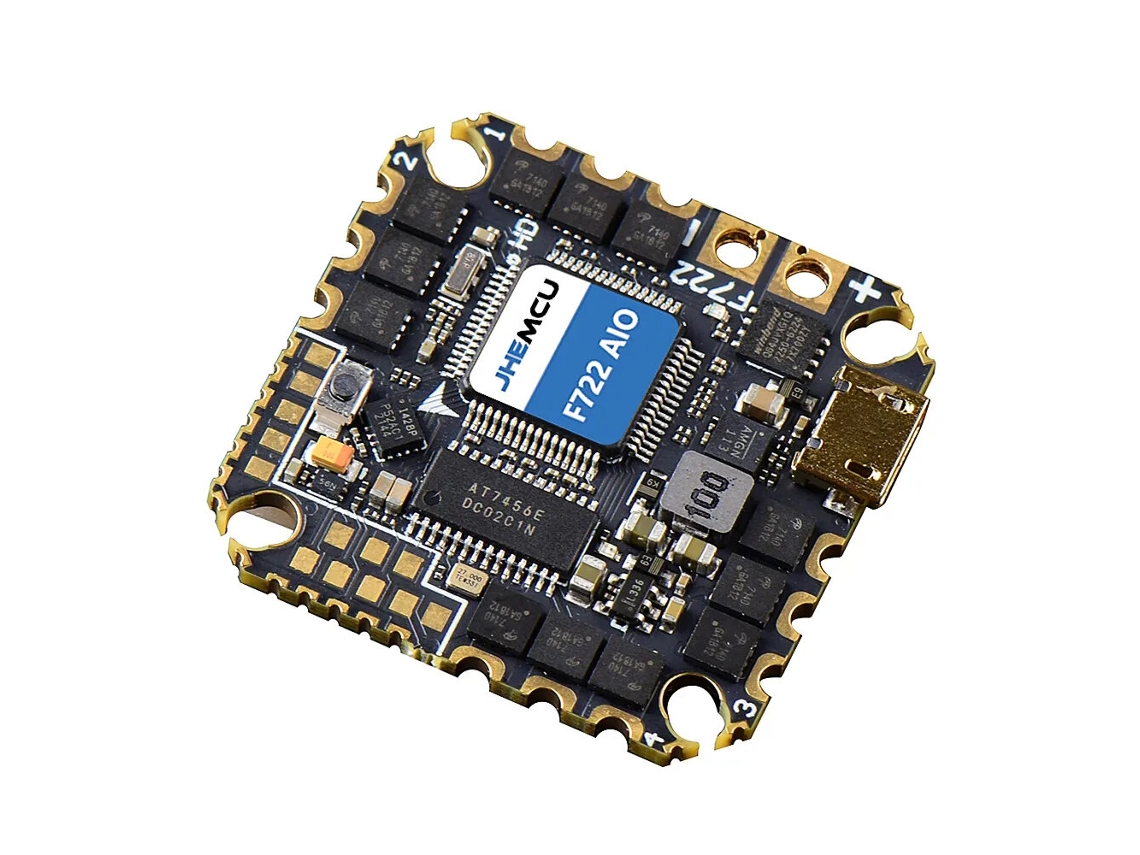 Controlador de vuelo Jhemcu Ghf722aio HD F7 OSD Blackbox de 25,5 x 25,5 mm con Bec de 5 V, 40 A, Bl_s, 4 en 1, ESC de 2,6 s, compatible con el sistema digital DJI O3