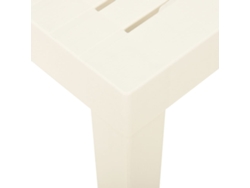Mesa de jardín LOVELY HOME de plástico blanco (79 x 65 x 72 cm)