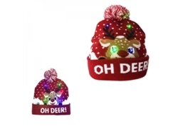 2026-gorro Navideño De Lana Con Led Luminoso Para Adultos Y Niños Decoración Navidad Año Nuevo Wgk 20x20cm A