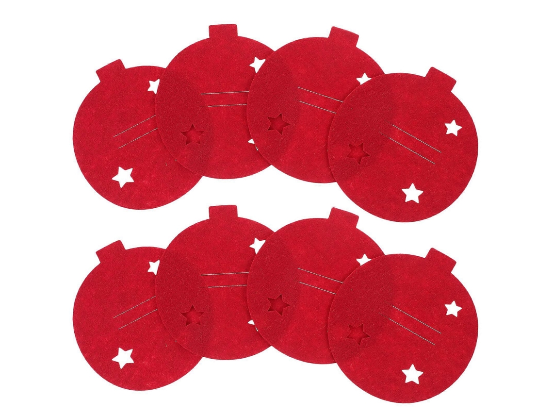 Juego de 8 portacubiertos para fiestas navideñas, estuche para cubiertos, decoración de mesa navideña Nostalgia88
