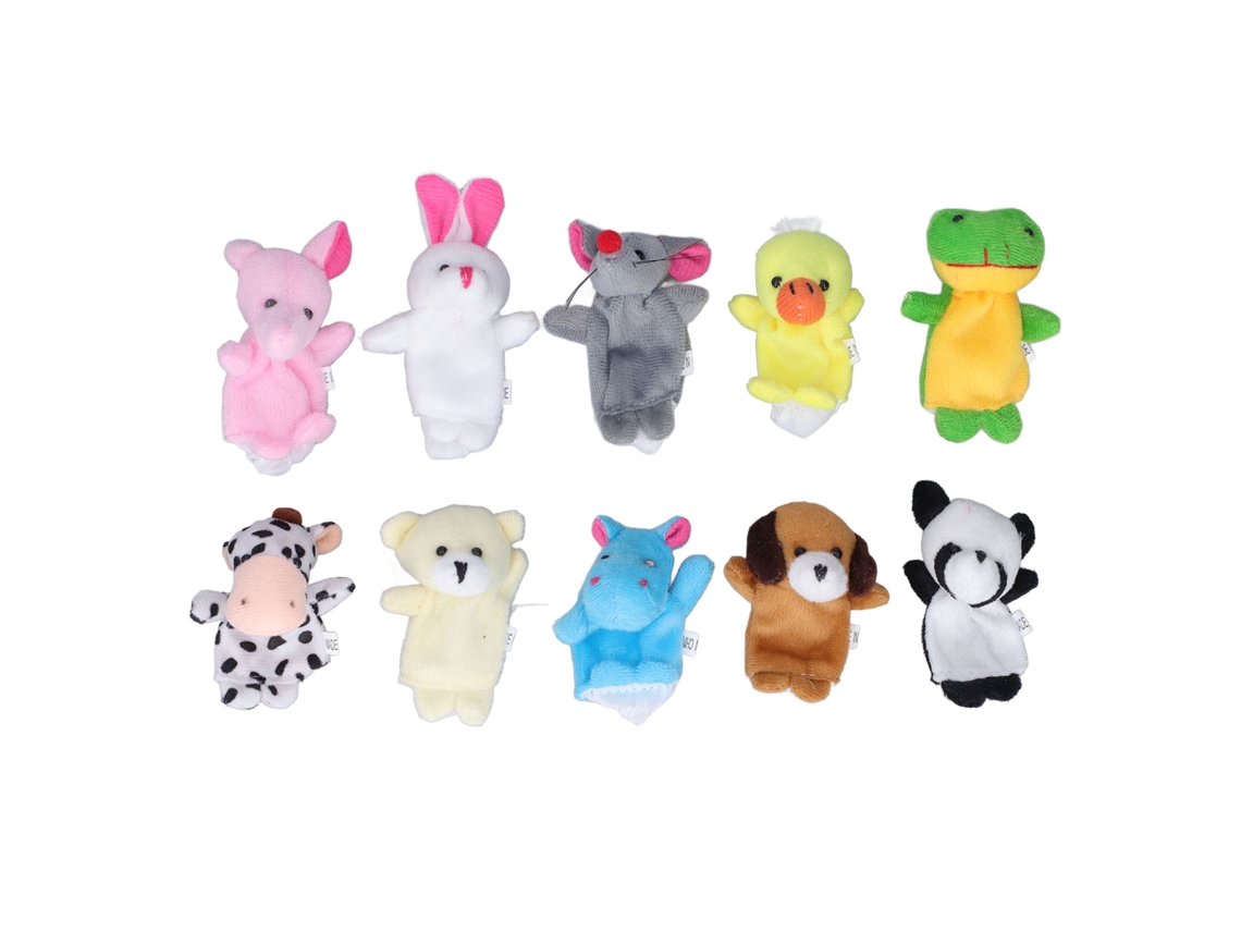 10 Marionetas De Dedo De Peluche Con Forma De Animales, Ideales Para Niños De 3 Años En Adelante.