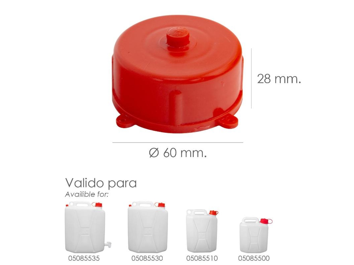 Tapon Para Bidon Alimentario 5 / 10 / 20 Litros WOLFPACK LINEA PROFESIONAL