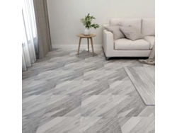 Lamas Para Suelo Autoadhesivas 55 Uds Pvc Gris A Rayas 5,11 M²