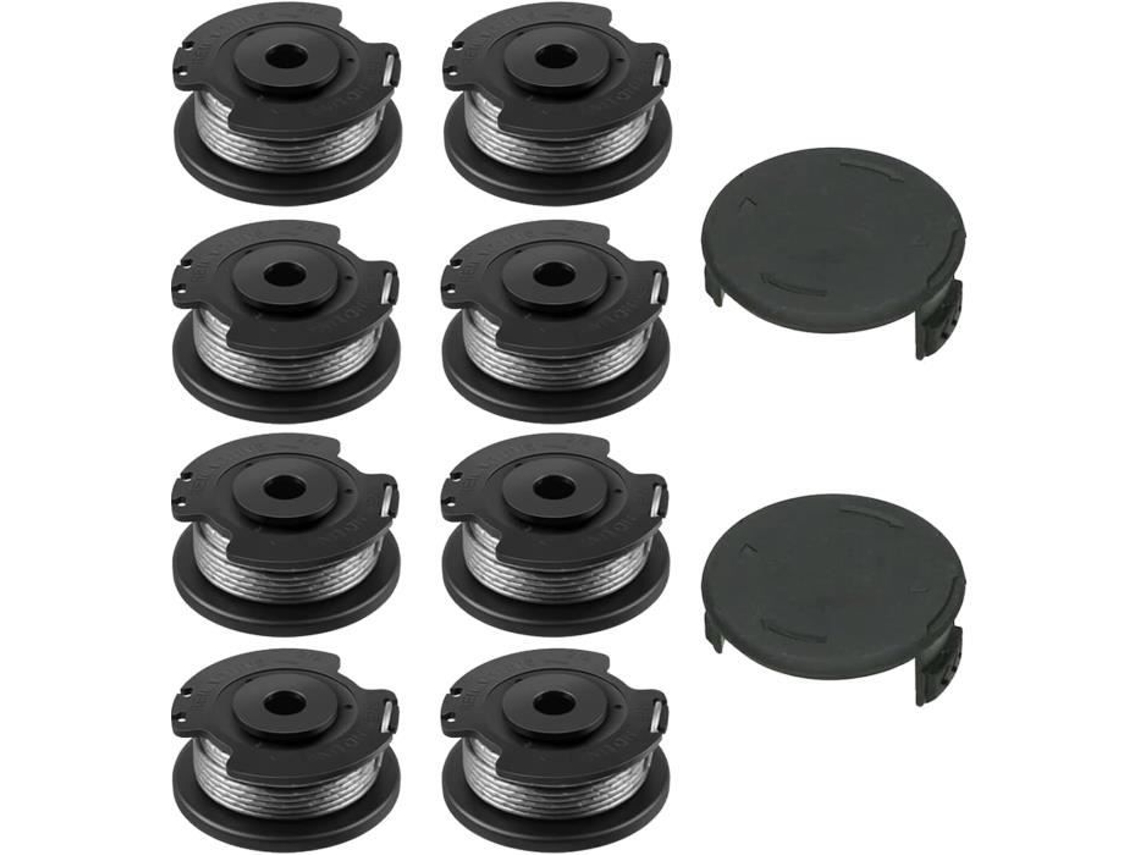 Carrete de repuesto para desbrozadora Bosch Easygrasscut 18 23 26 18-230 18-260 18-26 8 carretes 2 tapas.G1126