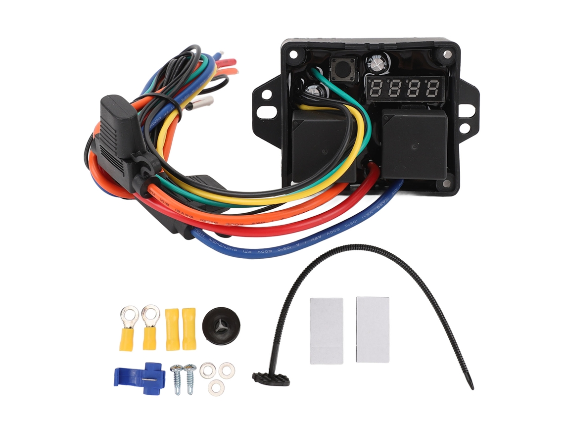 Kit De Control Digital Para Ventilador Térmico De 12 V Con Interruptor Eléctrico De Temperatura Ajustable.