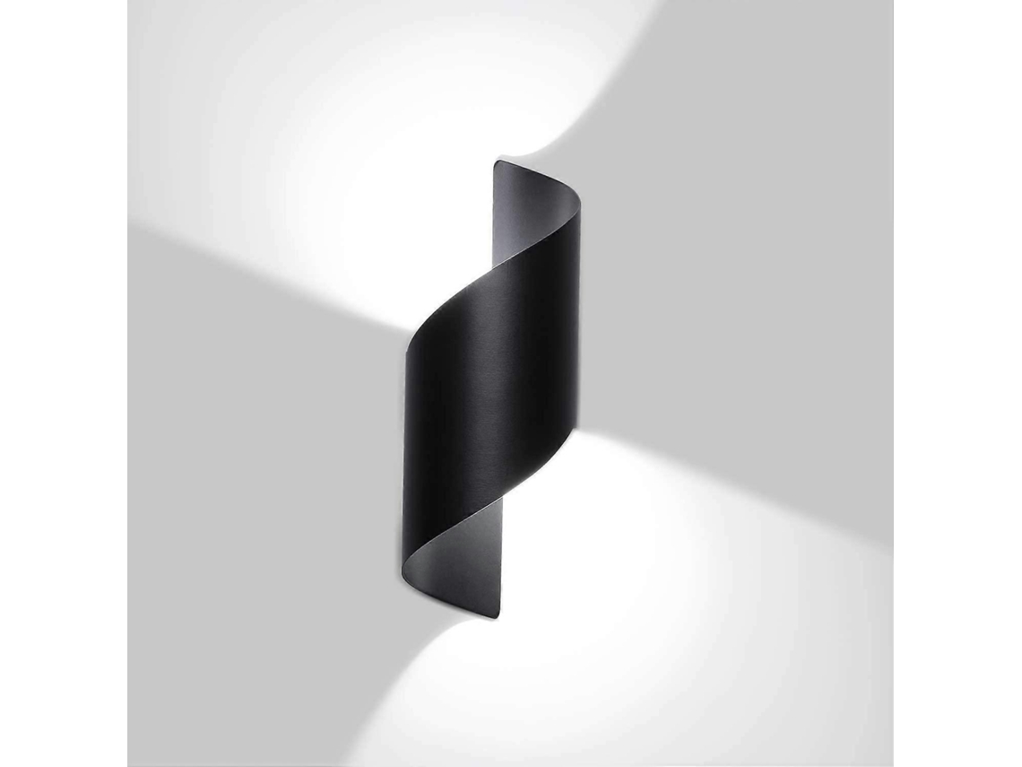 Omni-luz De Pared Exterior 10w Led Impermeable, 6000k Blanco Frío, Ideal Para Jardín Patio Terraza Villa Corredor, Negro
