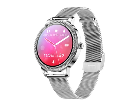 Smart Watch,Chronus pulsera de mujer inteligente táctil de 1.09 pulgadas IP68 a prueba de agua, Plata BISBISOUS
