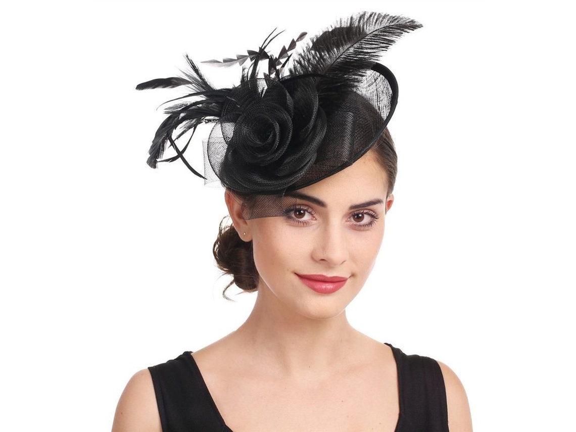 Tocado De Plumas Y Flores Para Bodas, Royal Ascot, Kentucky Derby Y Eventos Especiales.