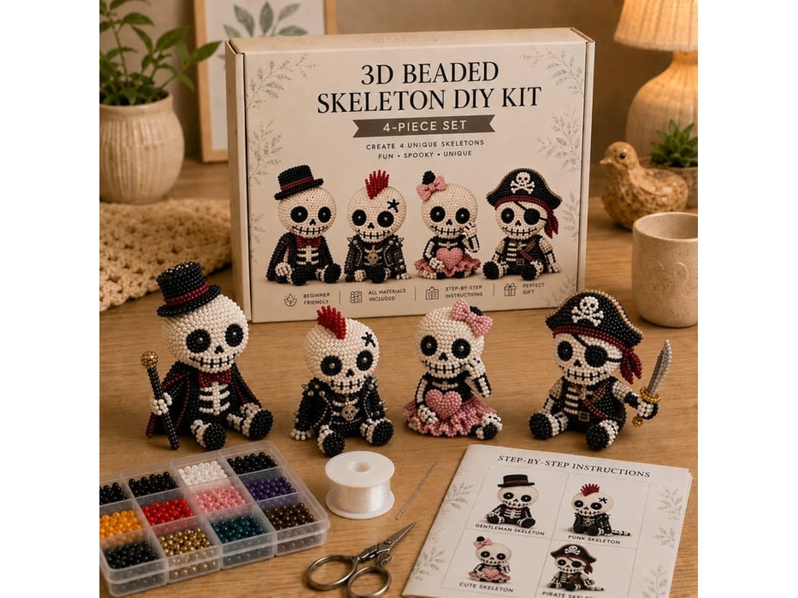 Kit de cuentas de animales 3D, regalo creativo DIY para adultos y adolescentes - Esqueletos PANOONA