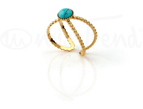 Anillo MISSTREND Azalea (Acero Inoxidable - Azul dorado - Ajustable)