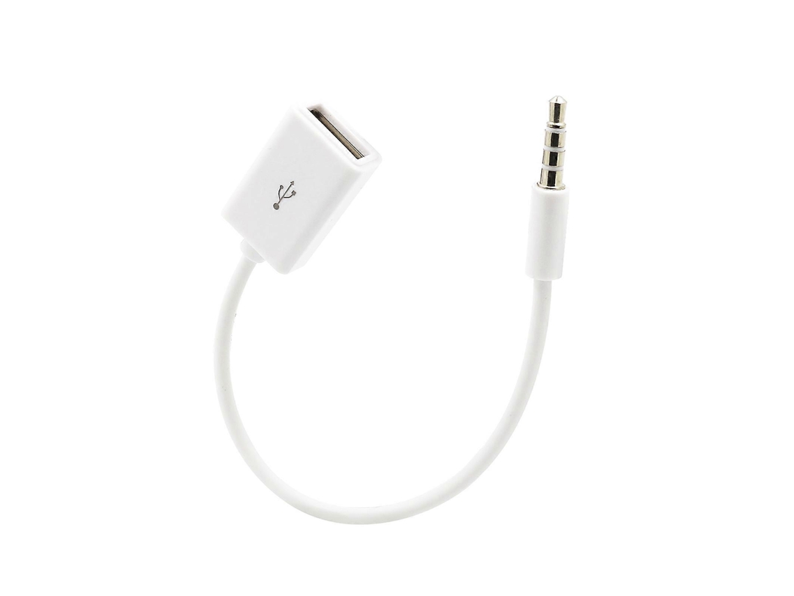 Cable convertidor auxiliar estéreo LALAMOLI de 3,5 mm a USB para reproductores MP3, altavoces y memorias USB de coche.