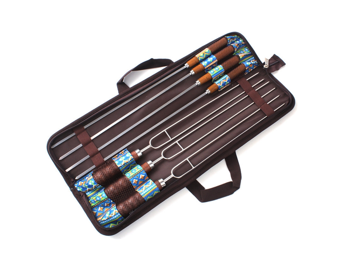 Tenedores, brochetas y agujas de acero inoxidable para barbacoa