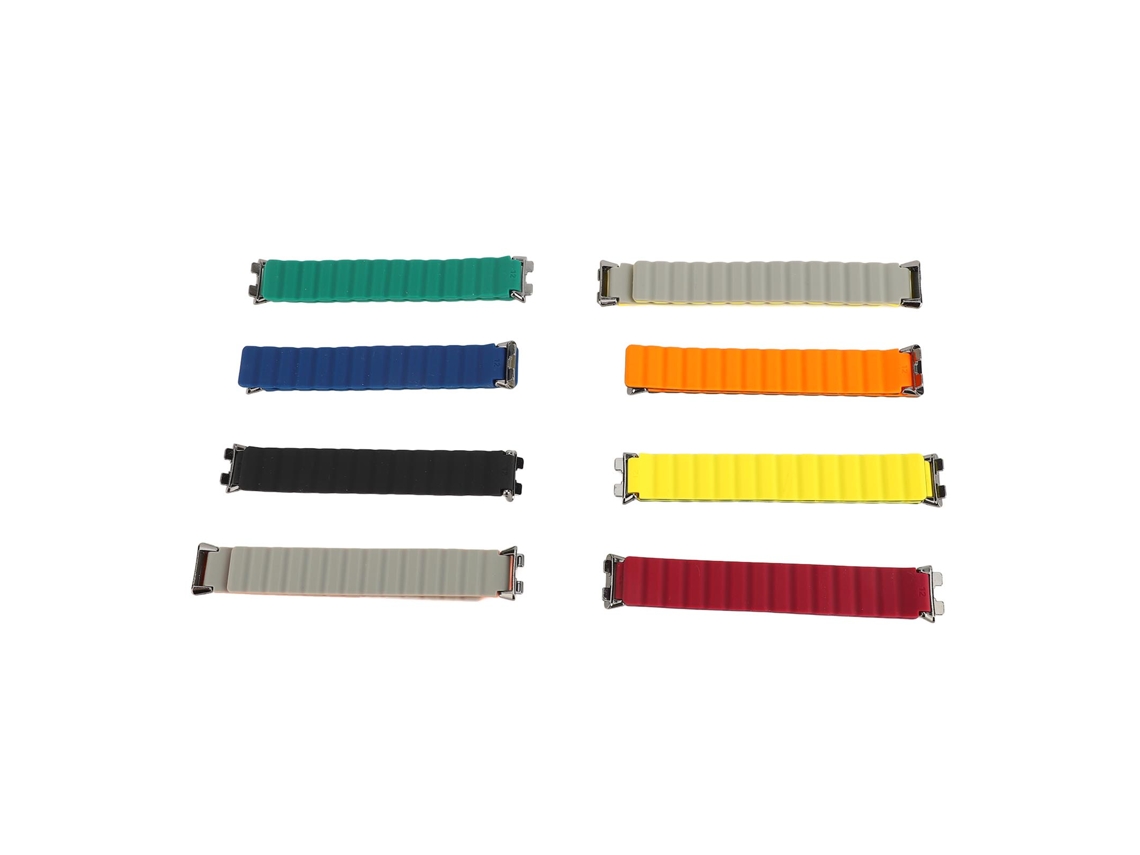 8 pares de pulseras magnéticas de silicona con hebilla metálica, banda 9 8
