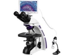Microscopio Compuesto Trinocular Profesional, Con Zoom Para Laboratorio Biológico.