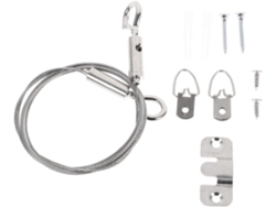 Kit Colgar Cuadros Ganchos Alambre Acero Inoxidable